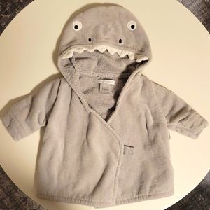 Pottery Barn Kids Shark Baby Critter Robe 3-6 Months